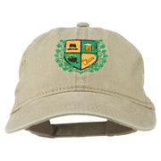 St Patrick's Day Crest Embroidered Washed Cap