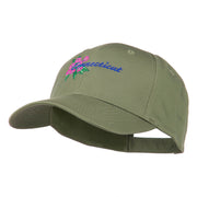 USA State Connecticut Flower Embroidered Low Profile Cotton Cap