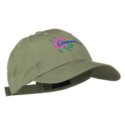 USA State Connecticut Flower Embroidered Low Profile Cotton Cap