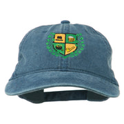 St Patrick's Day Crest Embroidered Washed Cap