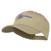 USA State Connecticut Flower Embroidered Low Profile Cotton Cap