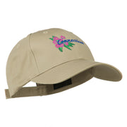 USA State Connecticut Flower Embroidered Low Profile Cotton Cap