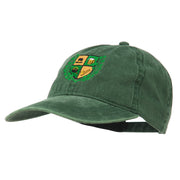 St Patrick's Day Crest Embroidered Washed Cap