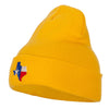 Texas Flag Map Embroidered Long Beanie