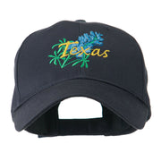 USA State Flower Texas Bluebonnet Embroidered Cap