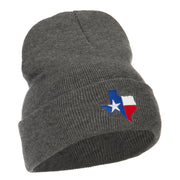 Texas Flag Map Embroidered Long Beanie