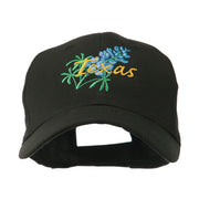 USA State Flower Texas Bluebonnet Embroidered Cap