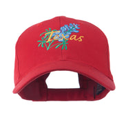 USA State Flower Texas Bluebonnet Embroidered Cap