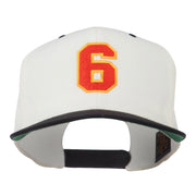 Athletic Number 6 Embroidered Classic Two Tone Cap