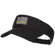 Thin Yellow Line American Flag Embroidered Visor