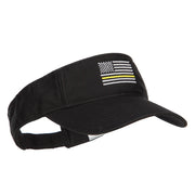 Thin Yellow Line American Flag Embroidered Visor