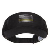 Thin Yellow Line American Flag Embroidered Visor