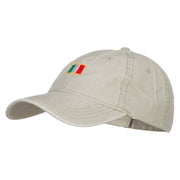 Mini Italy Flag Embroidered Washed Cap