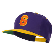 Athletic Number 6 Embroidered Classic Two Tone Cap