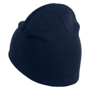 Magical Eye Embroidered 8" Acrylic Short Beanie - Navy OSFM