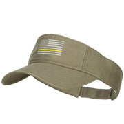 Thin Yellow Line American Flag Embroidered Visor