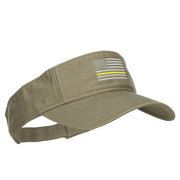 Thin Yellow Line American Flag Embroidered Visor