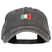 Mini Italy Flag Embroidered Washed Cap