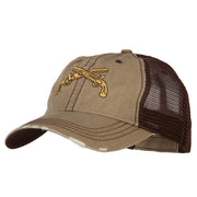 Military Police Insignia Embroidered Low Profile Mesh Cap