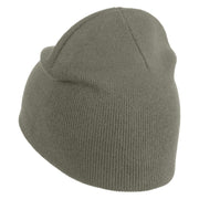 Magical Eye Embroidered 8" Acrylic Short Beanie - Grey OSFM
