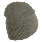 Magical Eye Embroidered 8" Acrylic Short Beanie - Grey OSFM