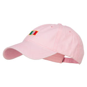 Mini Italy Flag Embroidered Washed Cap