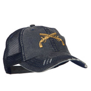 Military Police Insignia Embroidered Low Profile Mesh Cap