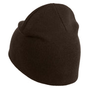 Magical Eye Embroidered 8" Acrylic Short Beanie - Brown OSFM
