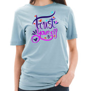 Trust Yourself Phrase Graphic Design Short Sleeve Cotton Jersey T-Shirt