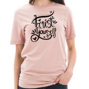 Trust Yourself Phrase Graphic Design Short Sleeve Cotton Jersey T-Shirt