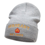 Sergeant Retired Embroidered Long Knitted Beanie