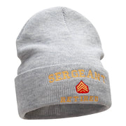 Sergeant Retired Embroidered Long Knitted Beanie