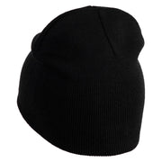 Dungeon Torch Embroidered 8" Knitted Short Beanie - Black OSFM