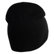Dungeon Torch Embroidered 8" Knitted Short Beanie - Black OSFM