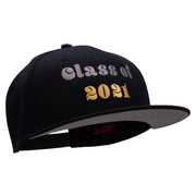 Class of 2021 Embroidered Cotton Flat Bill Snapback Cap