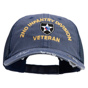 U.S. Army 2nd Infantry Division Embroidered Low Profile Special Cotton Mesh Cap - Navy OSFM