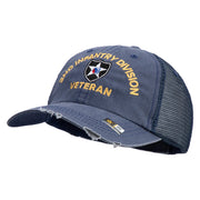 U.S. Army 2nd Infantry Division Embroidered Low Profile Special Cotton Mesh Cap - Navy OSFM