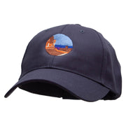 Canyon with Red Mountains Embroidered New Low Profile Organic Cotton Cap - Navy OSFM