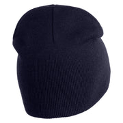 Dungeon Torch Embroidered 8" Knitted Short Beanie - Navy OSFM
