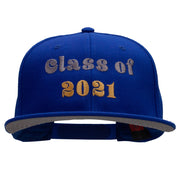 Class of 2021 Embroidered Cotton Flat Bill Snapback Cap