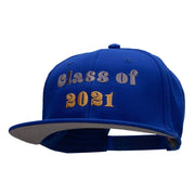 Class of 2021 Embroidered Cotton Flat Bill Snapback Cap