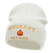 Sergeant Retired Embroidered Long Knitted Beanie