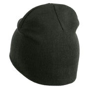 Dungeon Torch Embroidered 8" Knitted Short Beanie - Dark Grey OSFM