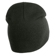 Dungeon Torch Embroidered 8" Knitted Short Beanie - Dark Grey OSFM