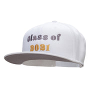 Class of 2021 Embroidered Cotton Flat Bill Snapback Cap