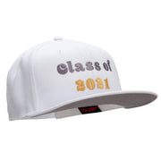 Class of 2021 Embroidered Cotton Flat Bill Snapback Cap