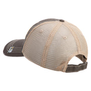 U.S. Army 2nd Infantry Division Embroidered Low Profile Special Cotton Mesh Cap - Brown-Khaki OSFM