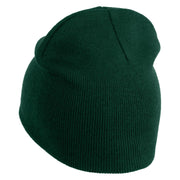 Dungeon Torch Embroidered 8" Knitted Short Beanie - Dark Green OSFM