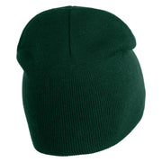 Dungeon Torch Embroidered 8" Knitted Short Beanie - Dark Green OSFM