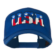 USA American Flat Letters Embroidered Cap